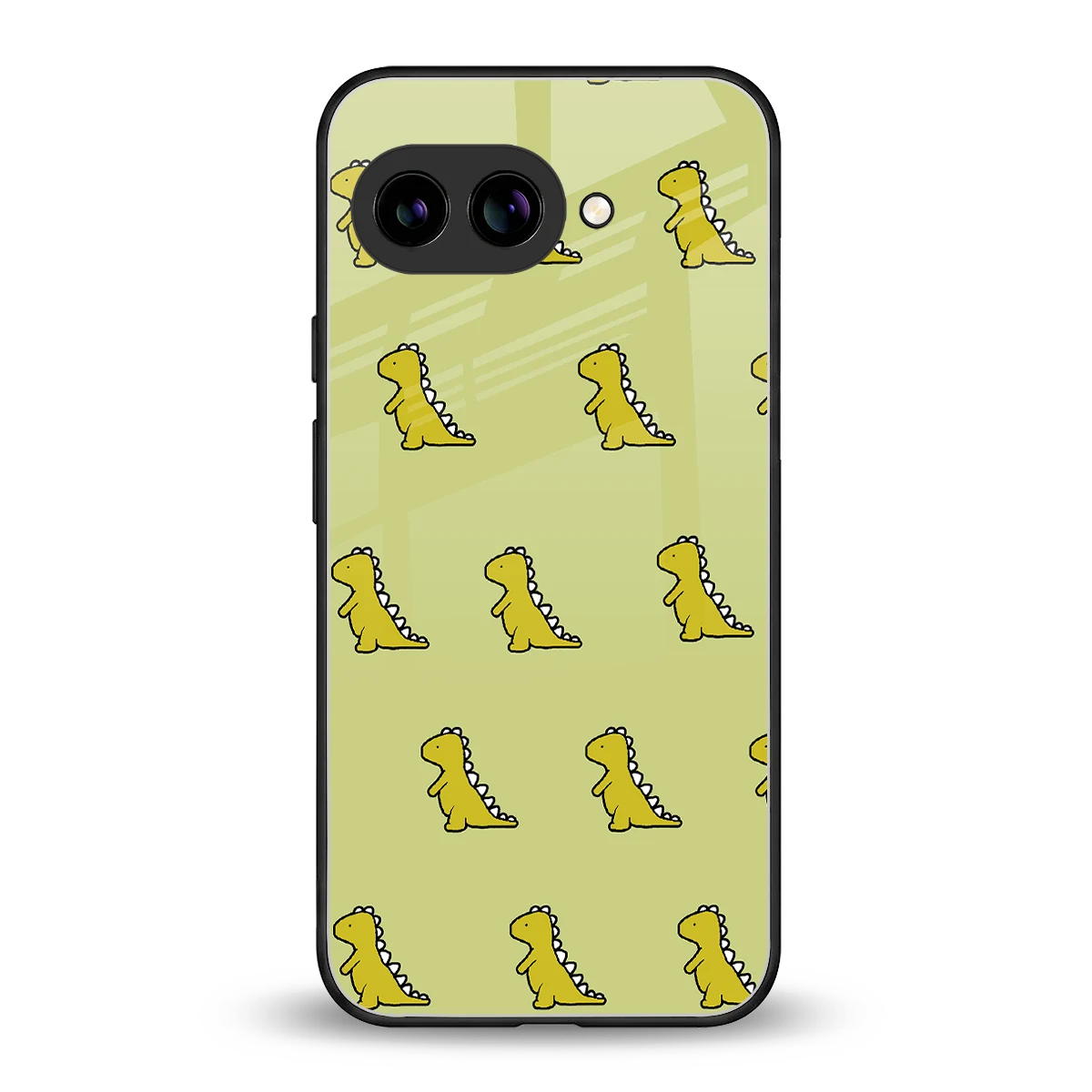 Dino Golden back phone cover | glass case for google pixel 10a