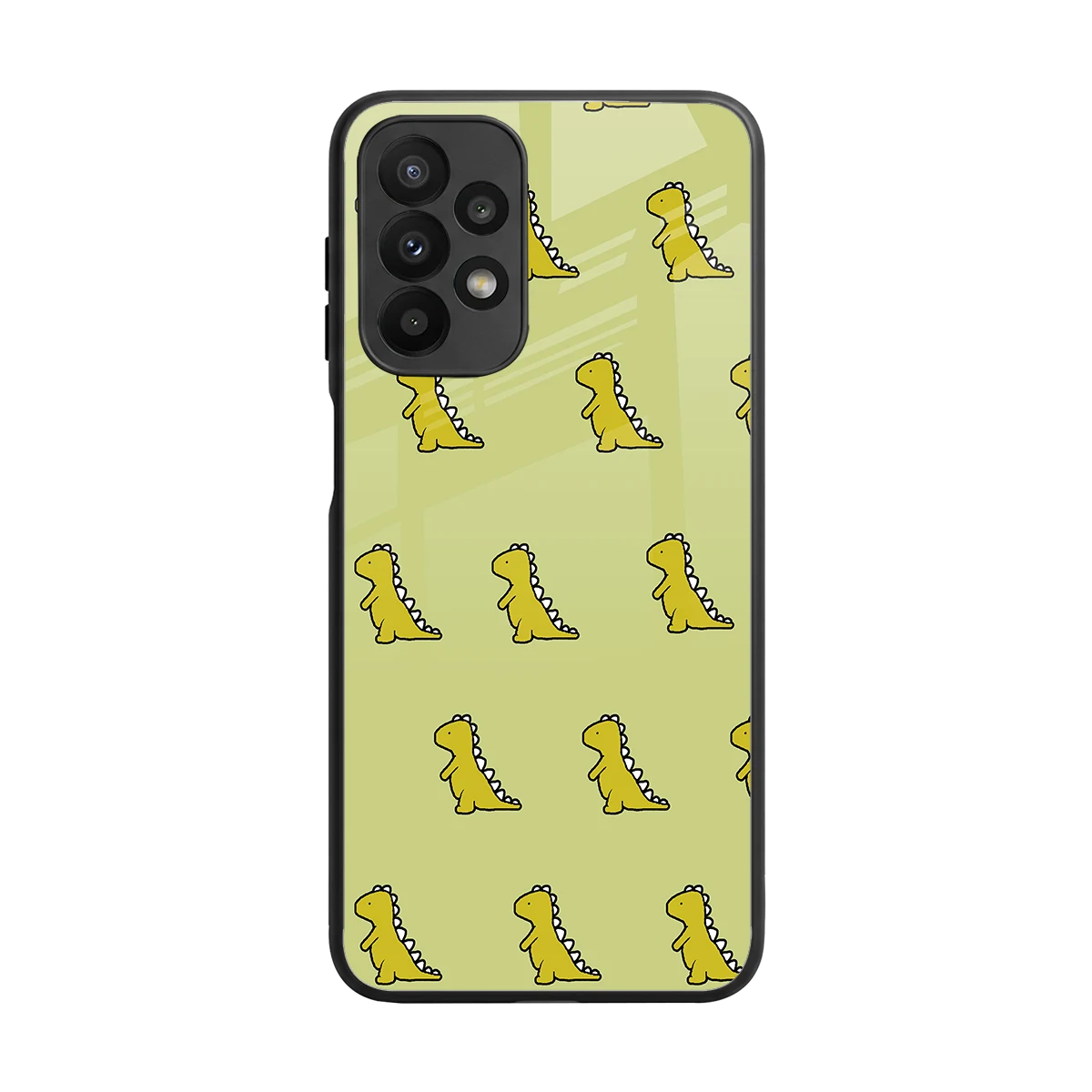 Dino Golden back phone cover | glass case for samsung galaxy a23