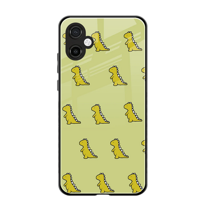 Dino Golden back phone cover | glass case for samsung galaxy a06 5g