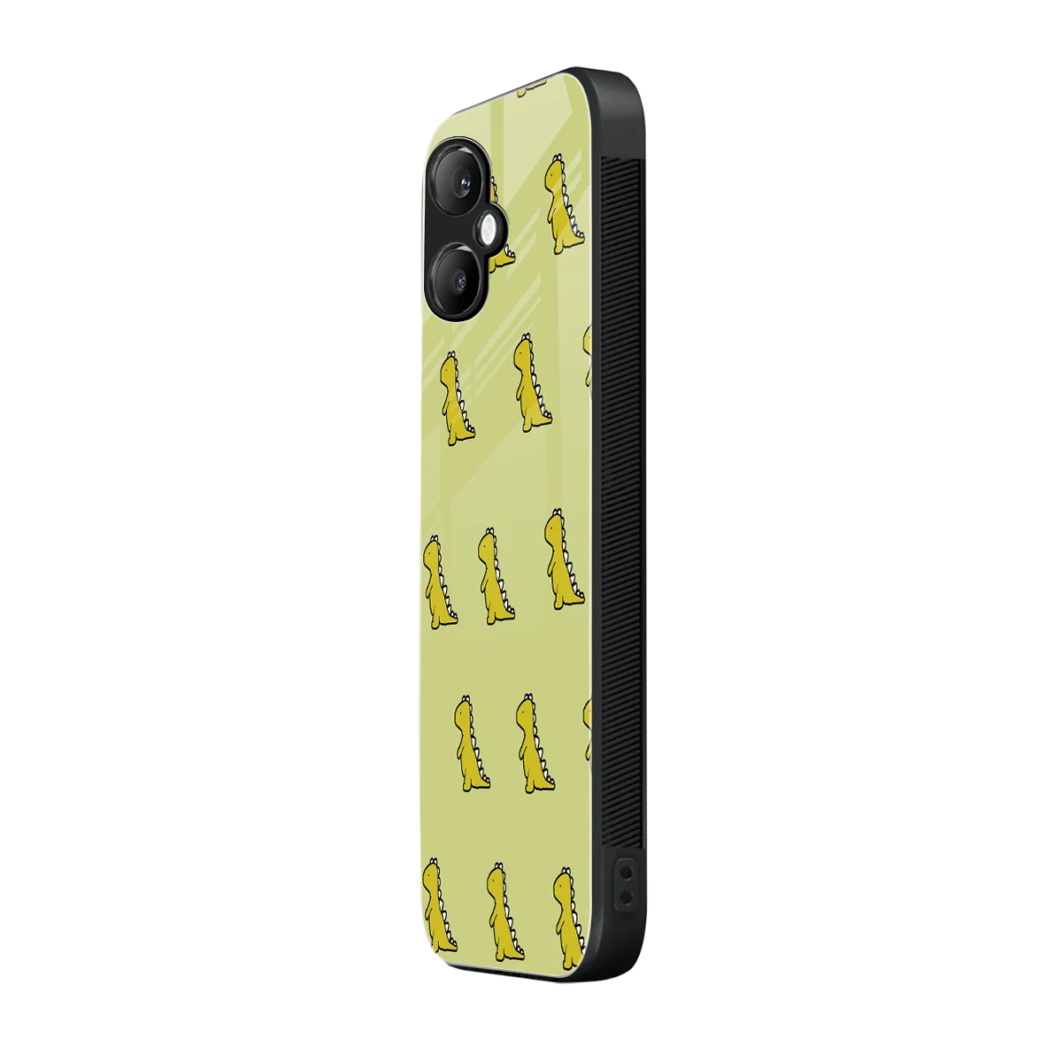Dino Golden samsung galaxy a06 5g mobile cover | shockproof glass phone case