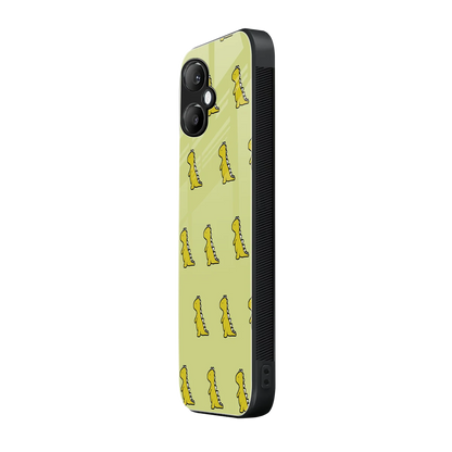 Dino Golden samsung galaxy a06 5g mobile cover | shockproof glass phone case