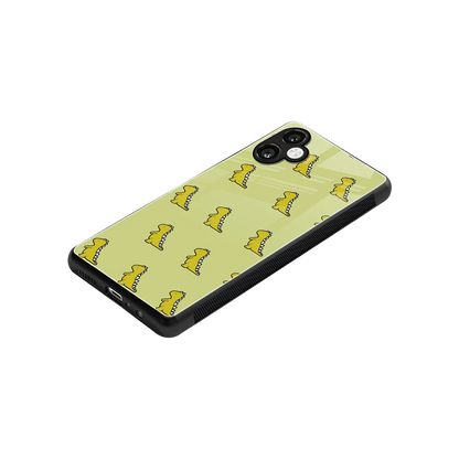 Dino Golden stylish phone case for samsung galaxy a06 5g | glossy glass and slim fit