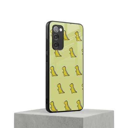 Dino Golden samsung galaxy s20 fe mobile cover | shockproof glass phone case