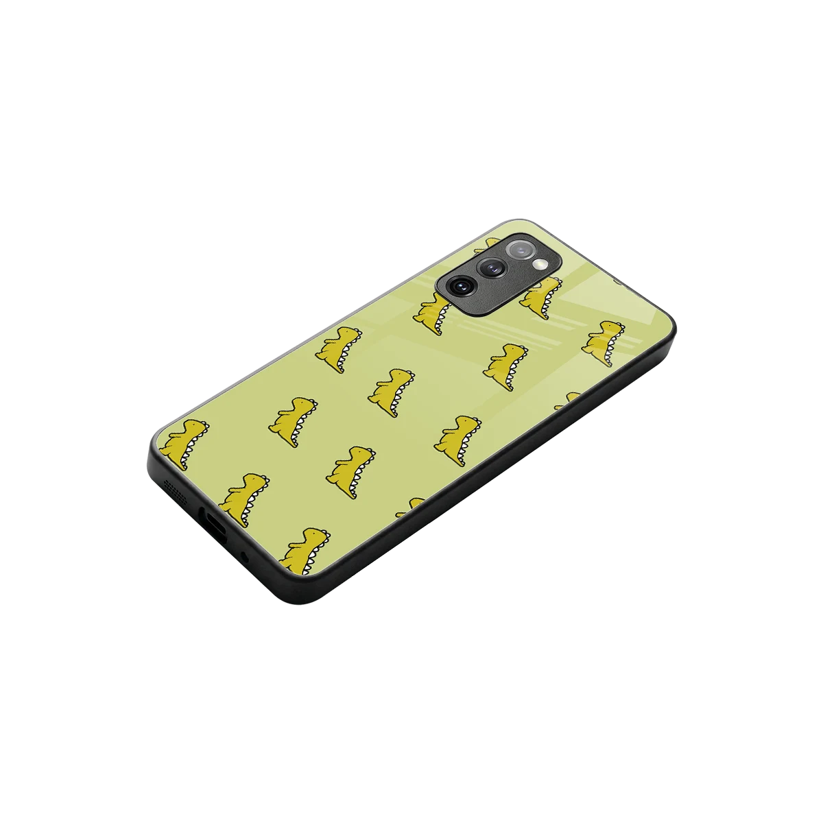Dino Golden stylish phone case for samsung galaxy s20 fe | glossy glass and slim fit