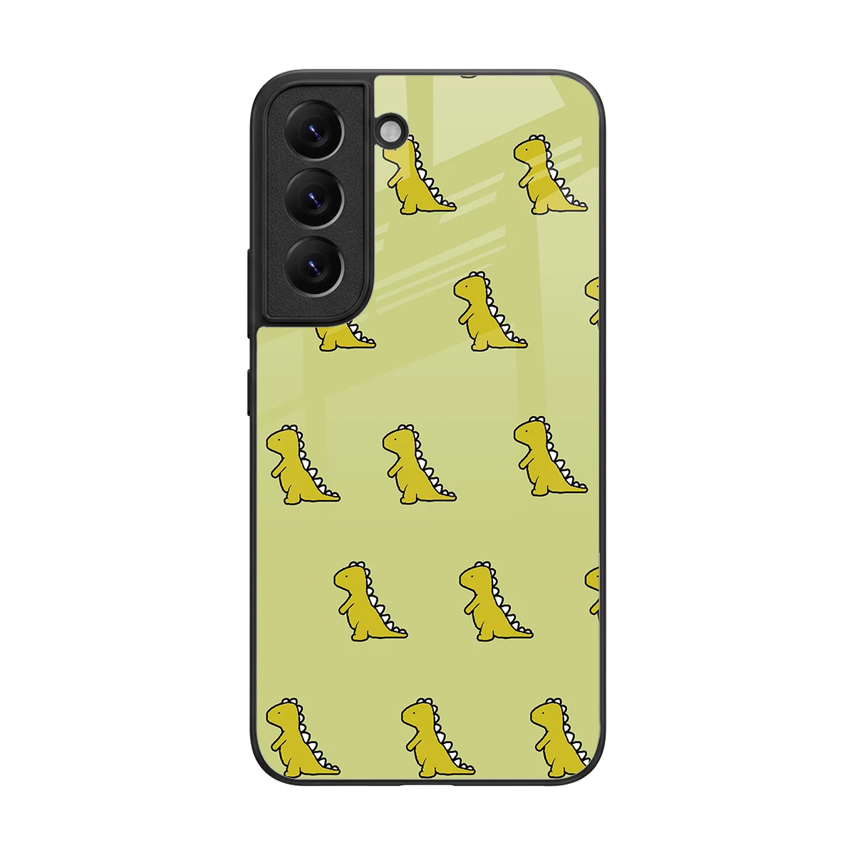 Dino Golden back phone cover | glass case for samsung galaxy s22