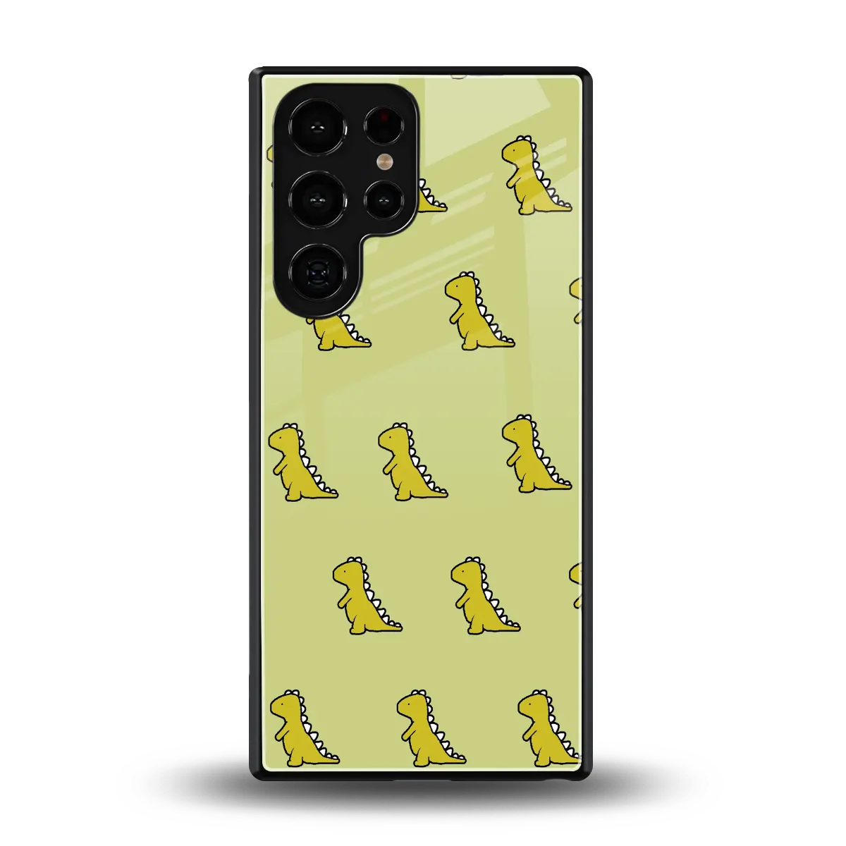 Dino Golden back phone cover | glass case for samsung galaxy s26 ultra