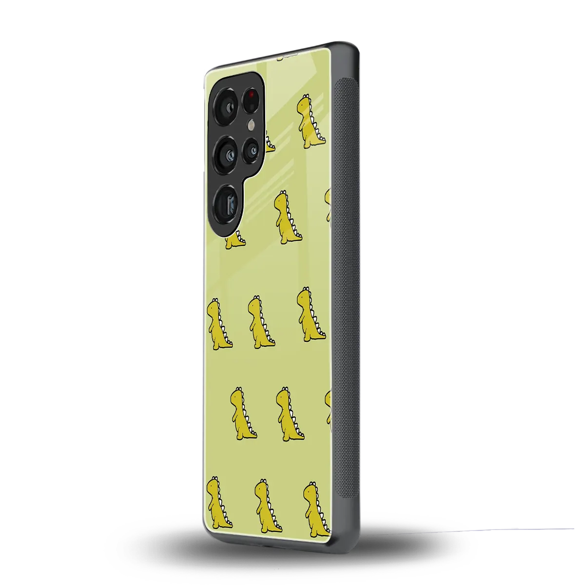 Dino Golden samsung galaxy s25 ultra mobile cover | shockproof glass phone case