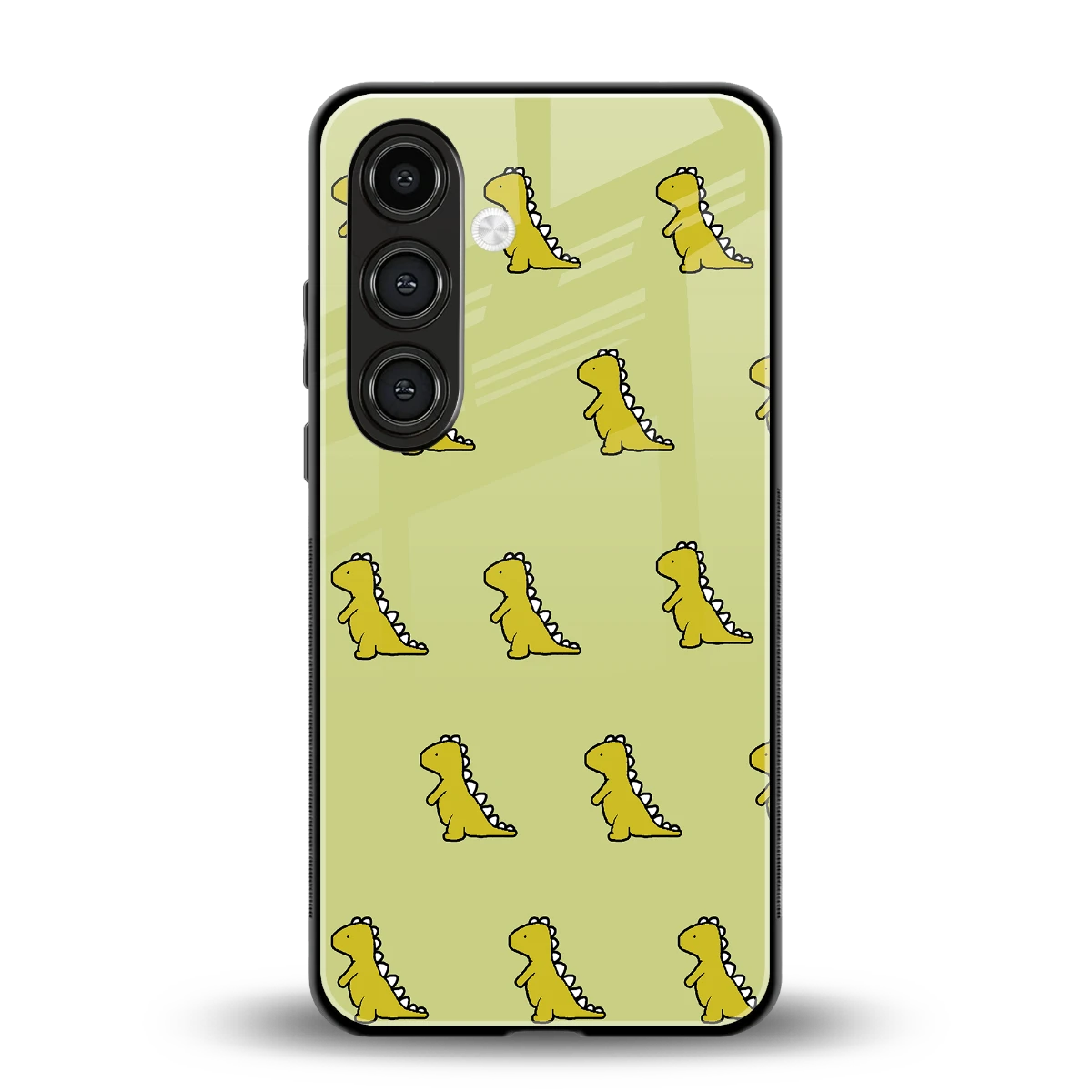 Dino Golden back phone cover | glass case for samsung galaxy s26