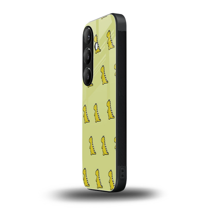 Dino Golden samsung galaxy s24 mobile cover | shockproof glass phone case