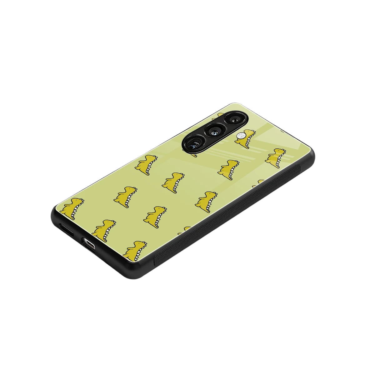 Dino Golden stylish phone case for samsung galaxy s24 | glossy glass and slim fit