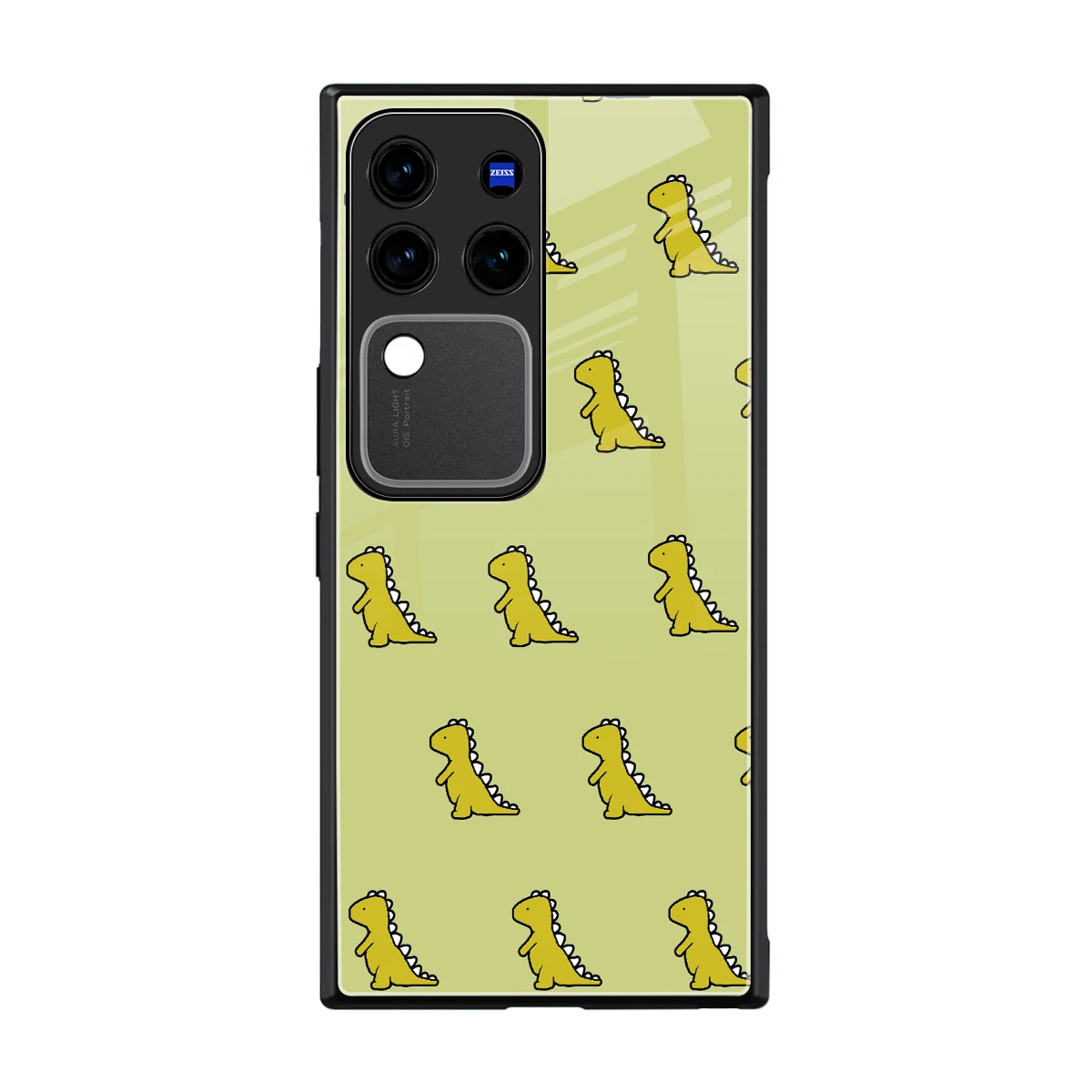 Dino Golden back phone cover | glass case forvivo v30 pro