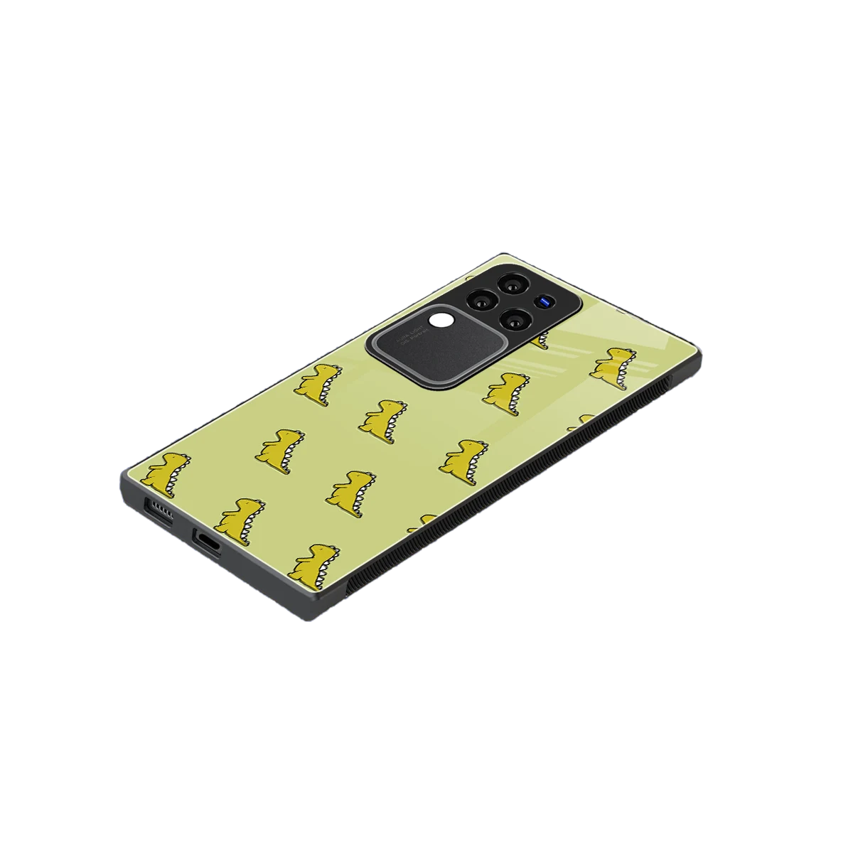 Dino Golden stylish phone case forvivo v30 pro | glossy glass and slim fit
