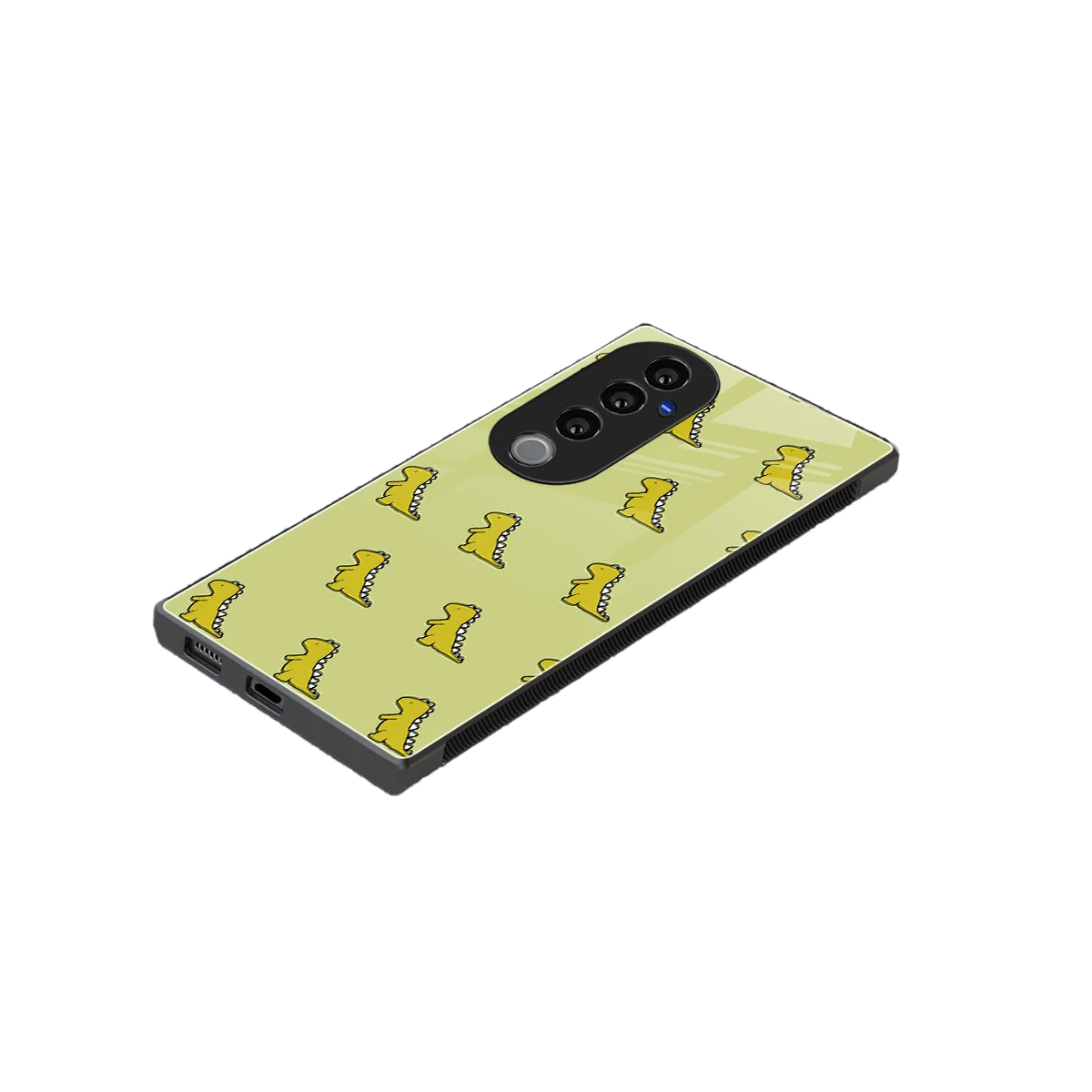Dino Golden stylish phone case for vivo v40 pro | glossy glass and slim fit