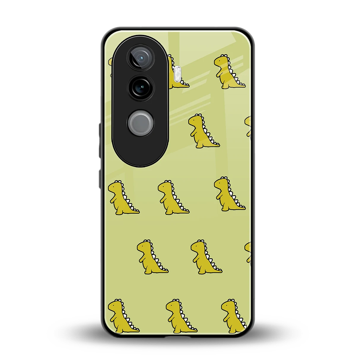 Dino Golden back phone cover | glass case for vivo v40e