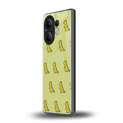 Dino Golden vivo v60 mobile cover | shockproof glass phone case