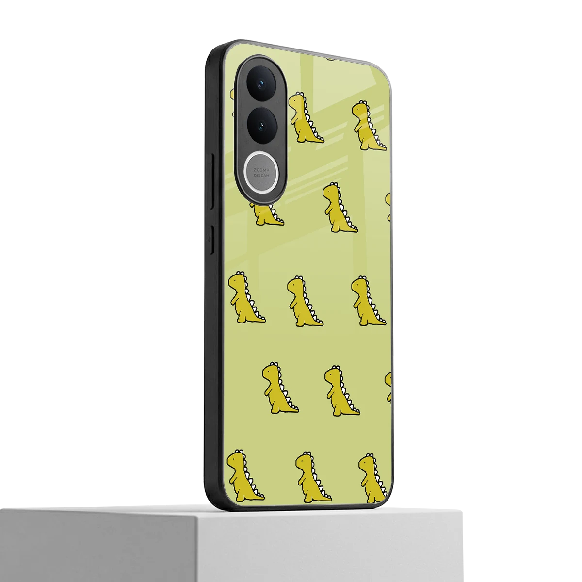 Dino Golden vivo v70 fe mobile cover | shockproof glass phone case