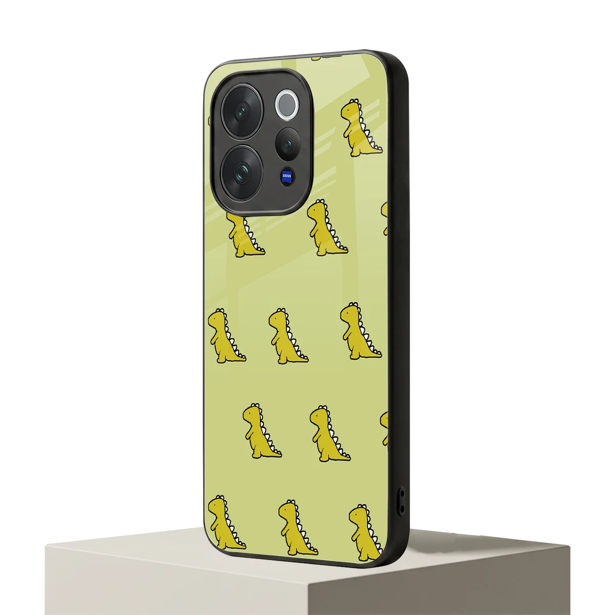 Dino Golden vivo v70 mobile cover | shockproof glass phone case