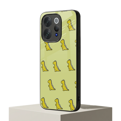 Dino Golden vivo v70 mobile cover | shockproof glass phone case