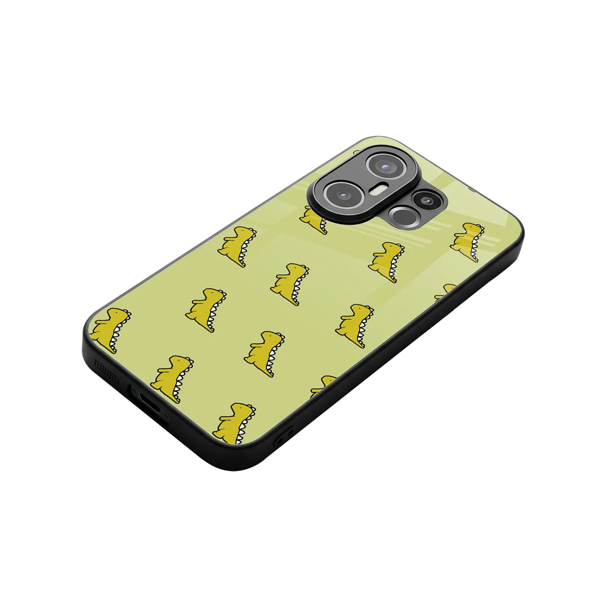 Dino Golden stylish phone case for vivo x200 fe | glossy glass and slim fit