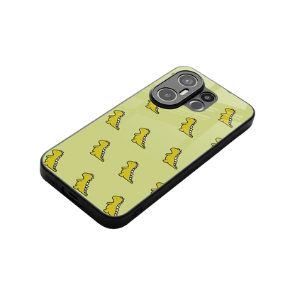 Dino Golden stylish phone case for vivo x200 fe | glossy glass and slim fit