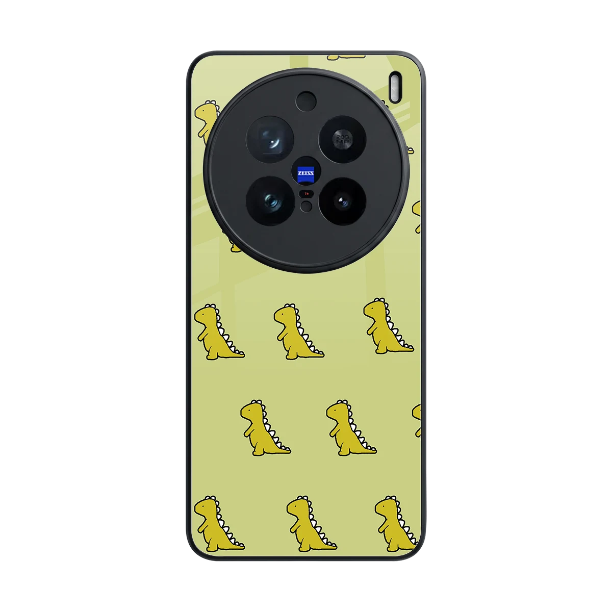 Dino Golden back phone cover | glass case for vivo x200 pro