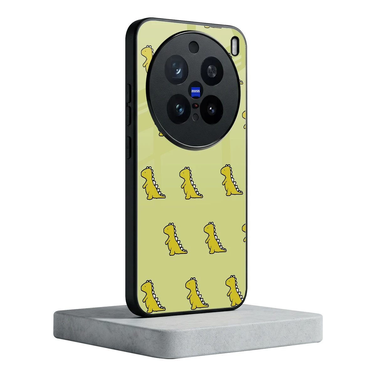 Dino Golden vivo x200 pro mobile cover | shockproof glass phone case