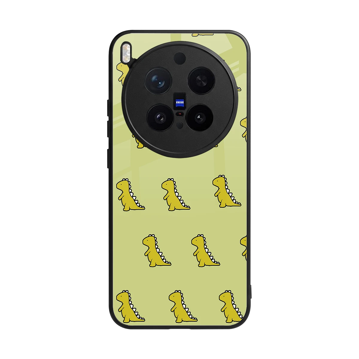 Dino Golden back phone cover | glass case for vivo x300 pro