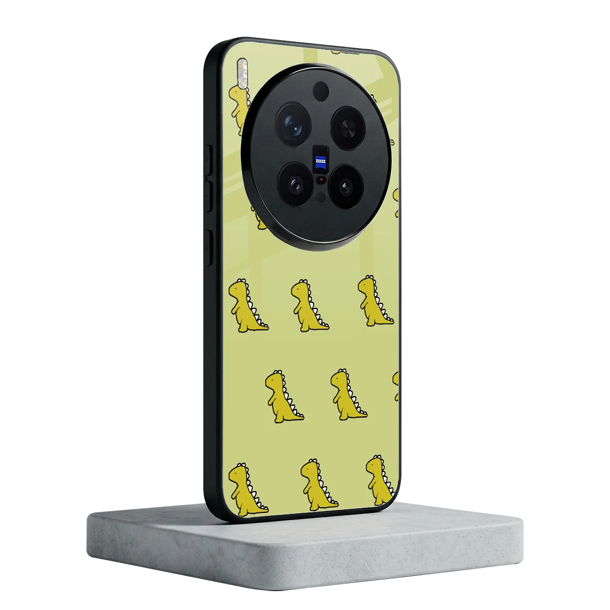 Dino Golden vivo x300 pro mobile cover | shockproof glass phone case