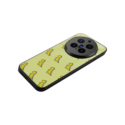 Dino Golden stylish phone case for vivo x300 pro | glossy glass and slim fit