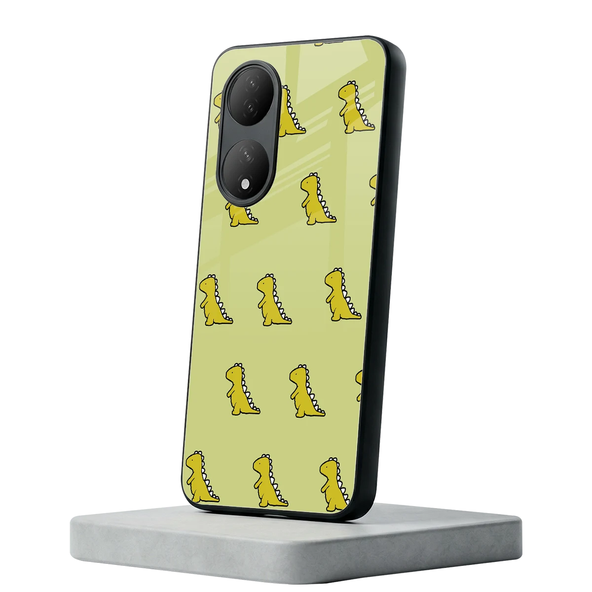 Dino Golden Vivo-y100 mobile cover | shockproof glass phone case
