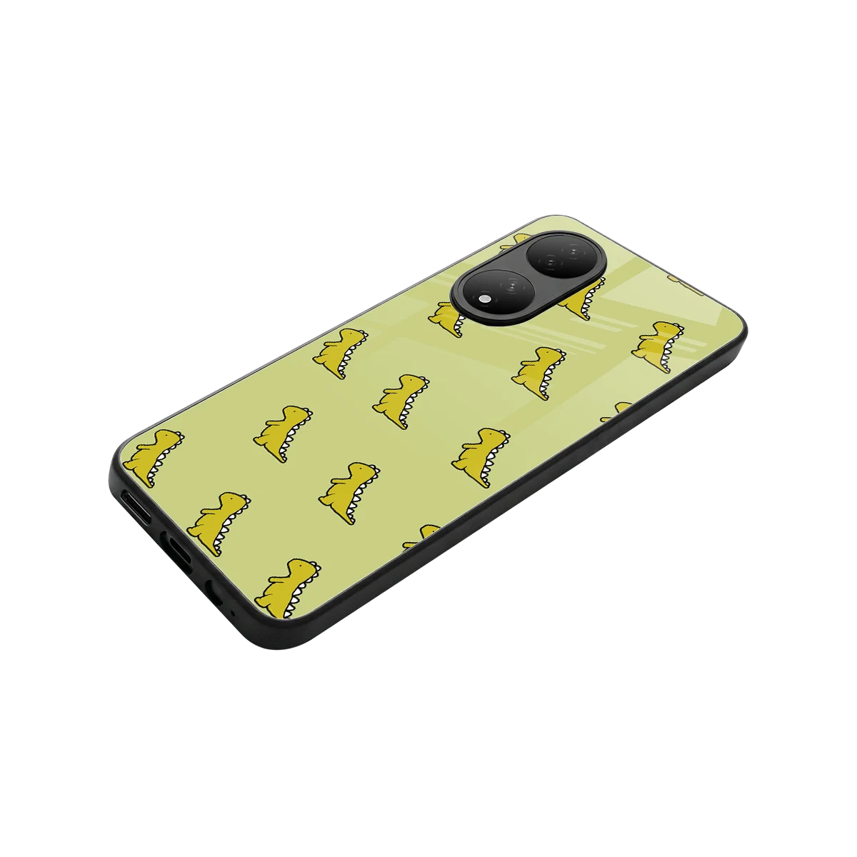 Dino Golden stylish phone case for Vivo-y100 | glossy glass and slim fit