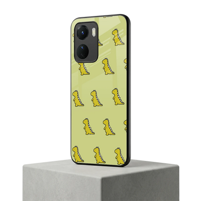 Dino Golden vivo y16 mobile cover | shockproof glass phone case