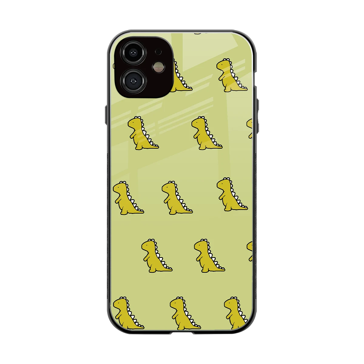 Dino Golden back phone cover | glass case for iphone 12