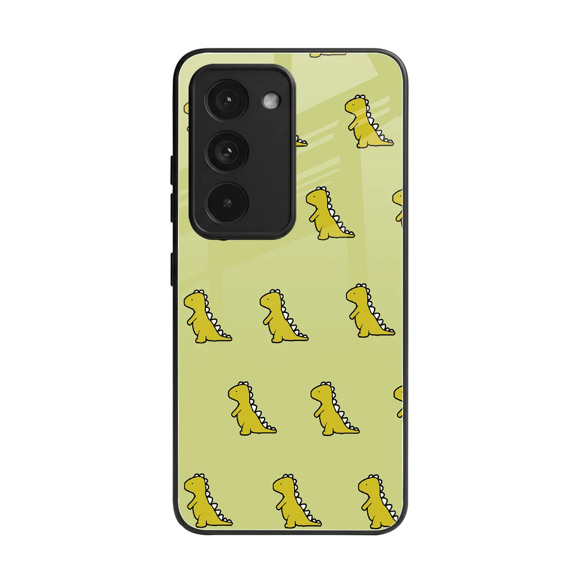 Dino Golden back phone cover | glass case for redmi 15 5g