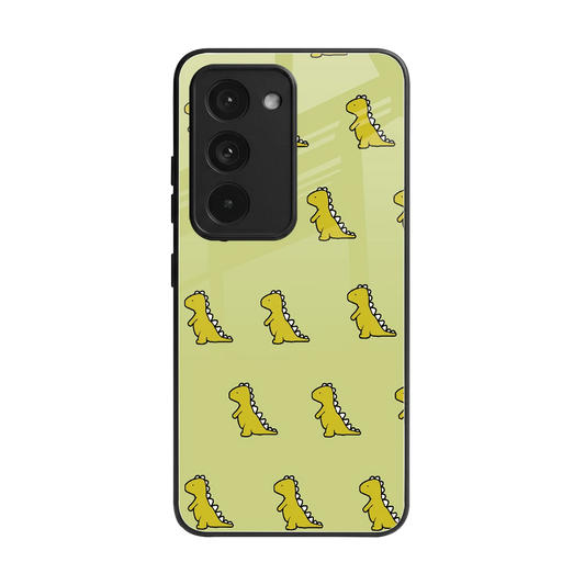 Dino Golden back phone cover | glass case for redmi 15 5g