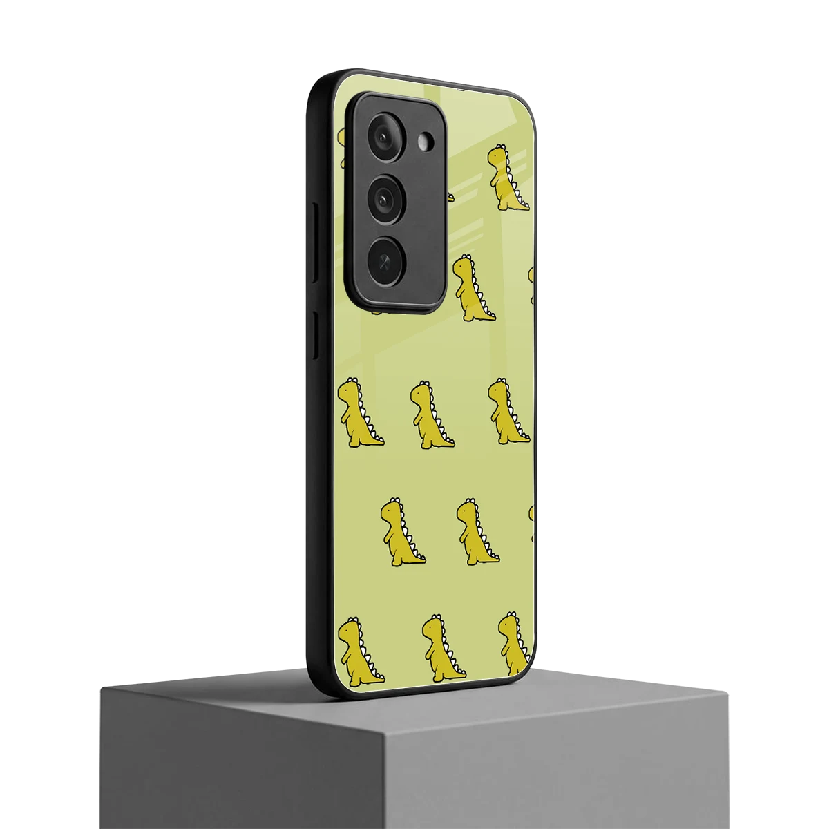 Dino Golden redmi 15 5g mobile cover | shockproof glass phone case