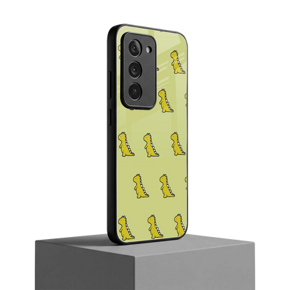 Dino Golden redmi 15 5g mobile cover | shockproof glass phone case