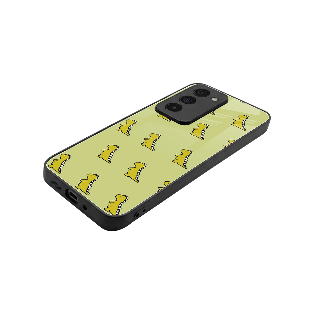 Dino Golden stylish phone case for redmi 15 5g | glossy glass and slim fit
