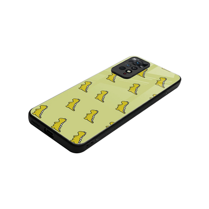 Dino Golden stylish phone case for redmi note 11 pro | glossy glass and slim fit