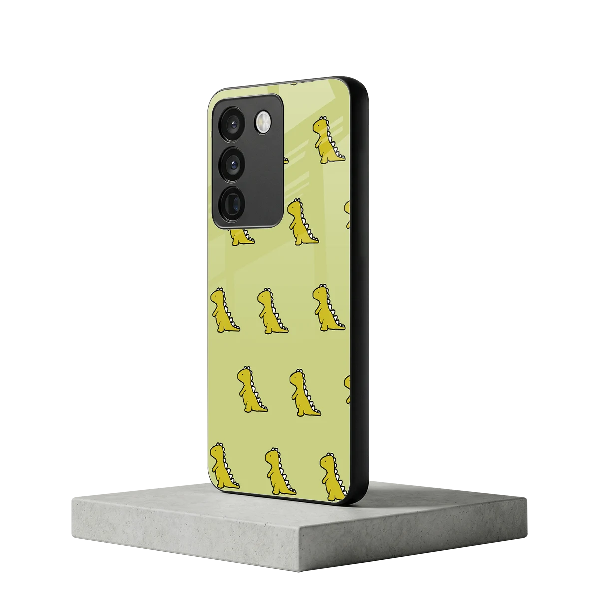 Dino Golden vivo y200 5g mobile cover | shockproof glass phone case