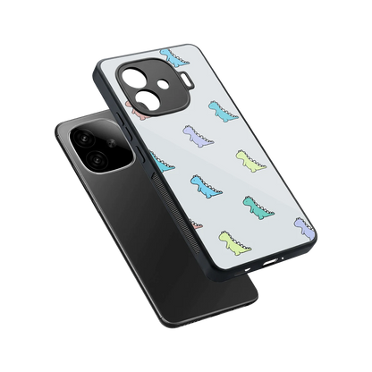 Dino sleek iqoo neo 10r 5g cover with tempered glass back and TPU edges