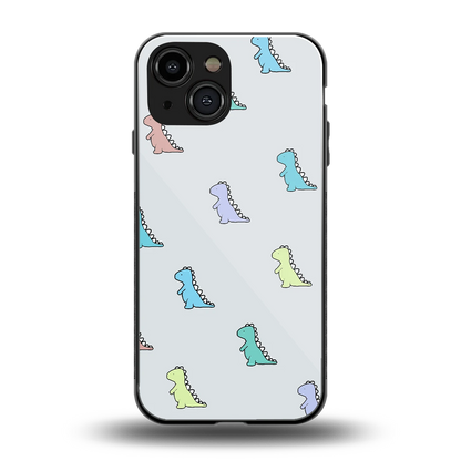 Dino back phone cover | glass case for iphone 13 mini