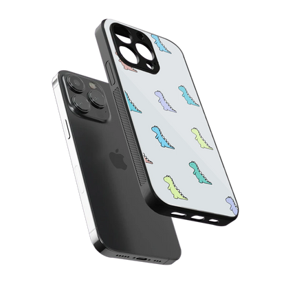 Dino sleek iphone 13 pro cover with tempered glass back and TPU edges
