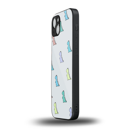 Dino iphone 13 mobile cover | shockproof glass phone case