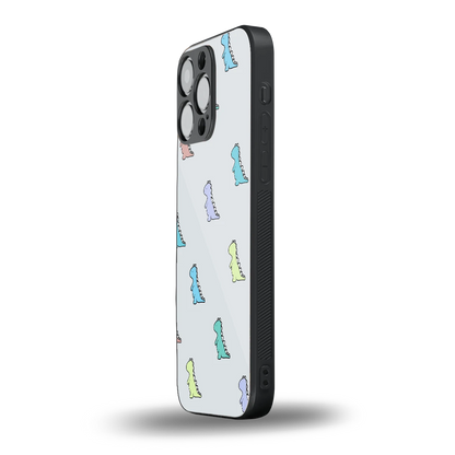 Dino iphone 15 pro max mobile cover | shockproof glass phone case