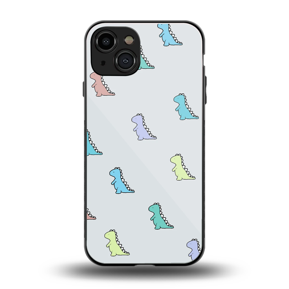 Dino back phone cover | glass case for iphone 15