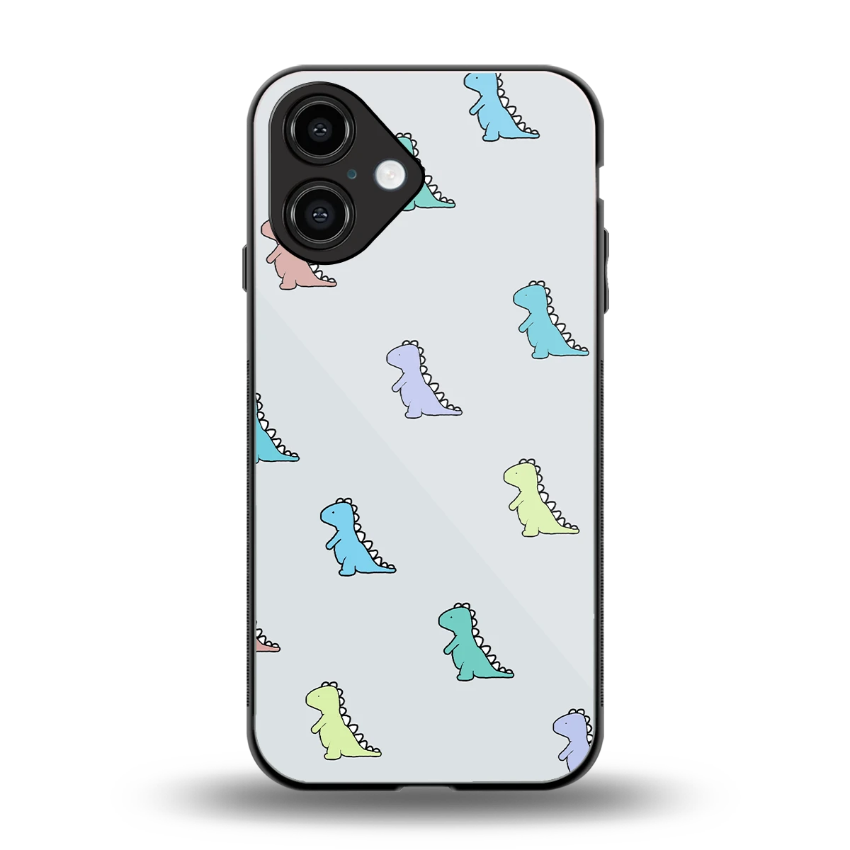 Dino back phone cover | glass case for iphone 16
