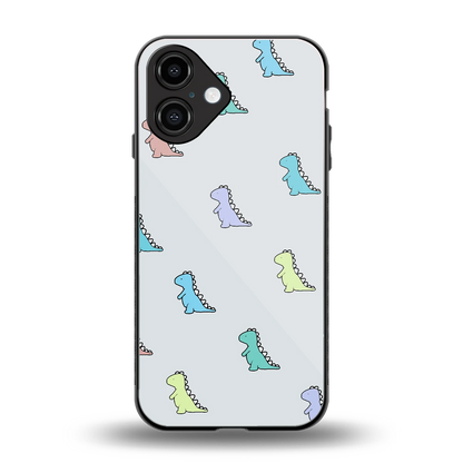 Dino back phone cover | glass case for iphone 16
