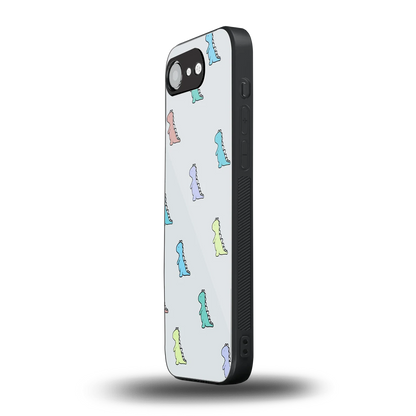Dino iphone 16e mobile cover | shockproof glass phone case