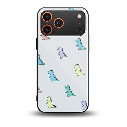 Dino back phone cover | glass case for iphone 17 pro max